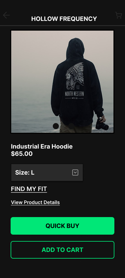 Product Page Interface